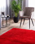 Miniatyrbilde 4 av 7: Teppe Rød Polyester Bomull 200 x 300 cm Shaggy Dekorativt Moderne Tilbehør Innredning