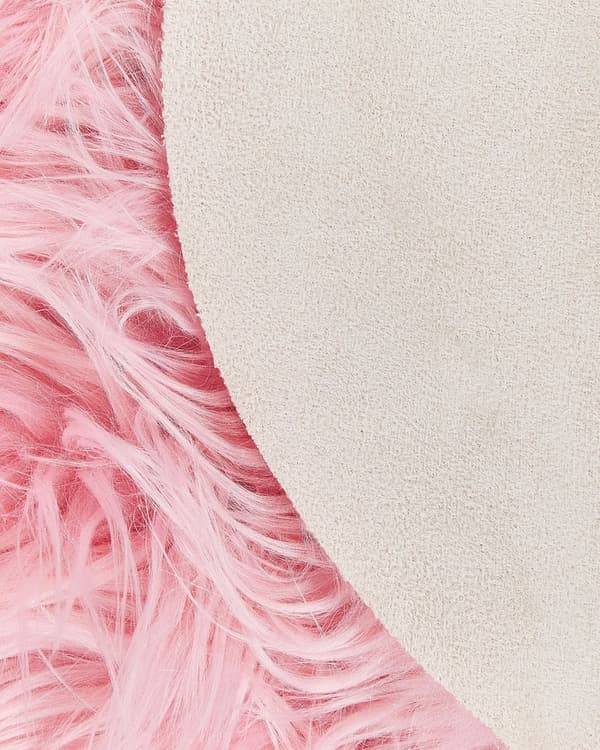 Imitert Saueskinn Rosa Akryl 60 x 180 cm Glam Pels Fluffy Soverom Stue