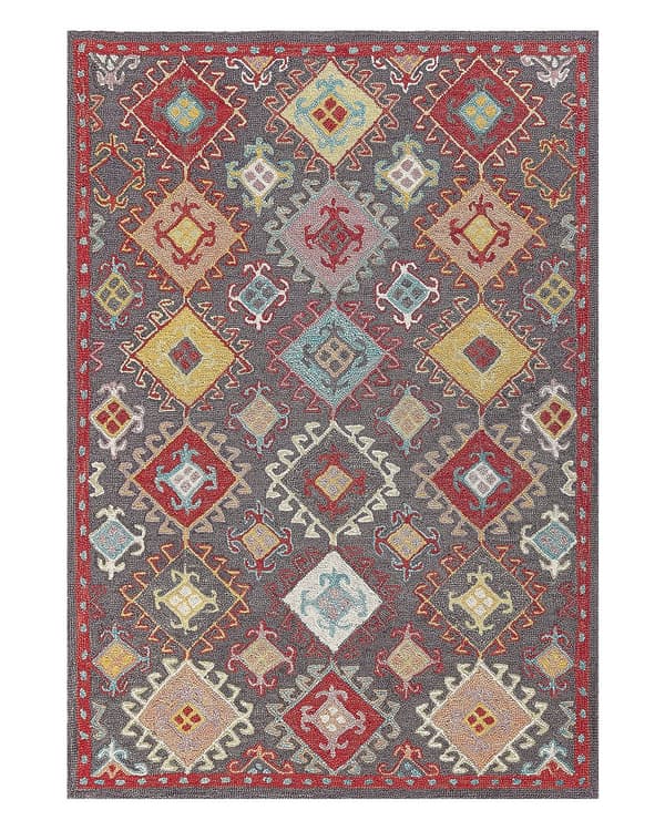 Gulvteppe Flerfarget Ull 140 x 200 cm Tykk Tett Orientalsk Mønster