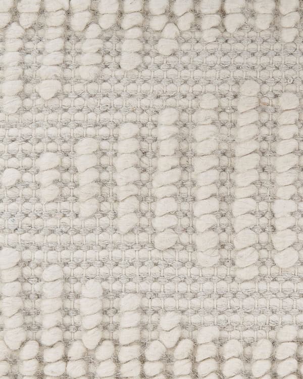 Teppe Beige Ull Polyester 200 x 200 cm Geometrisk mønster Håndvevd Boho Stue Soverom