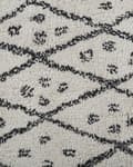 Miniatyrbilde 5 av 5: Teppe Hvit Svart Bomull 80 x 150 cm Geometrisk mønster Frynser Orientalsk Boho