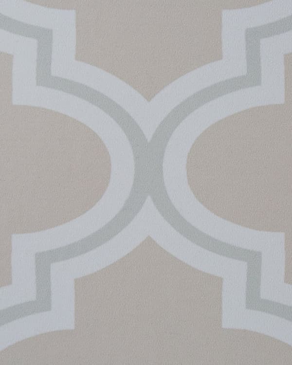 Teppe Beige Polyester 70 x 200 cm Løper Quatrefoil Orientalsk Tilbehør Tekstil Stue Soverom Gang