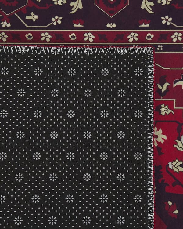 Teppe Rød Polyester 80 x 300 cm Løper Antiskli Orientalsk Gang Kjøkken Dekorativt tilbehør