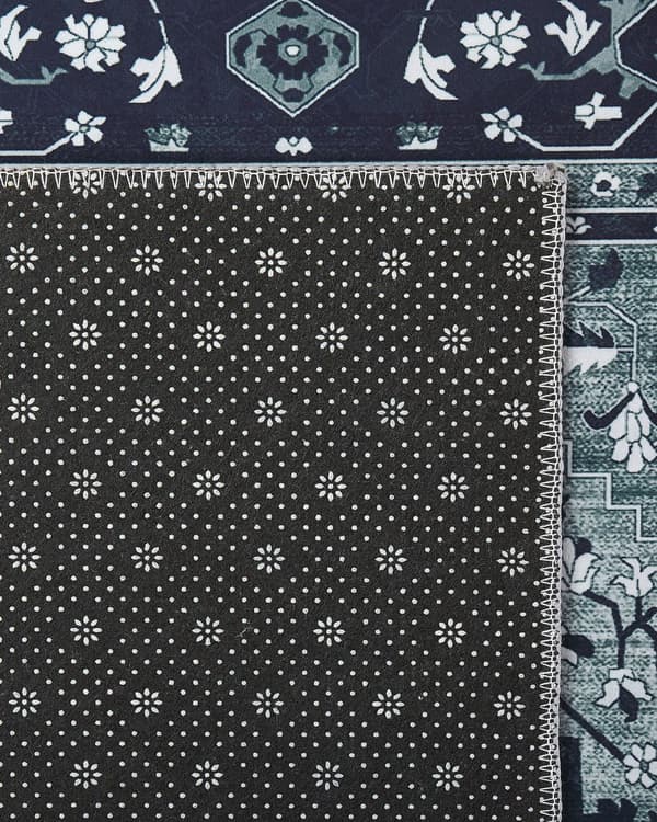 Teppe Grå Polyester 80 x 300 cm Løper Antiskli Orientalsk Gang Kjøkken Dekorativt tilbehør