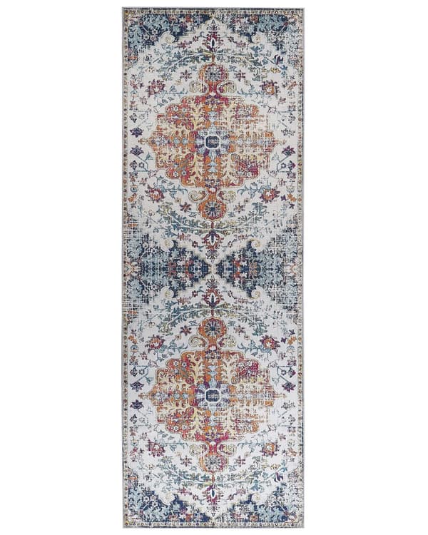Teppe Flerfarget Polyester 70 x 200 cm Løper Distressed Orientalsk Vintage Stue Soverom Gang