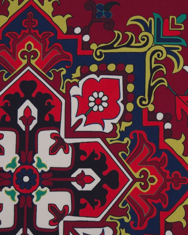 Teppe Rød Polyester 80 x 240 cm Løper Orientalsk Vintage Gang Stue Soverom