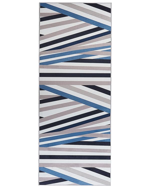 Gulvteppe Flerfarget Polyester 80 x 200 cm Geometrisk mønster Stue Soverom Moderne Gang