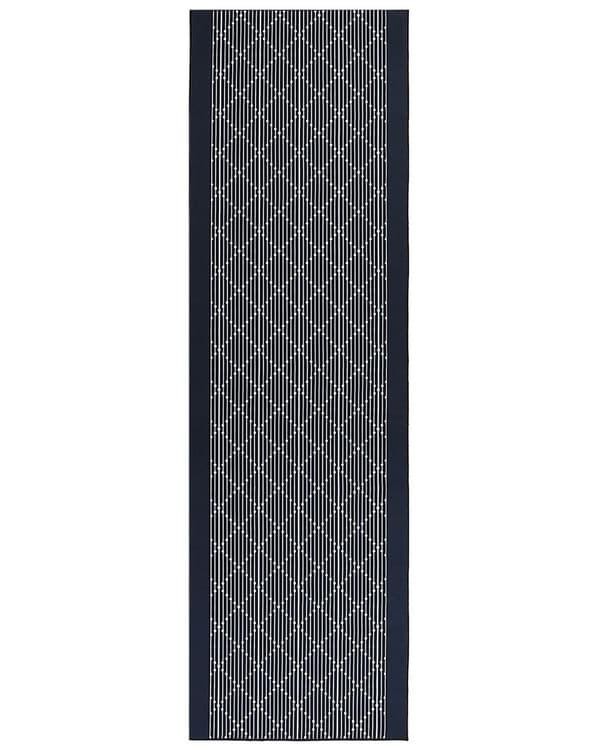 Teppe Marineblå Polyester 60 x 200 cm Løper Geometrisk mønster Stue Soverom Gang Tradisjonell