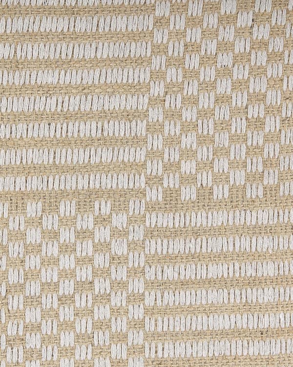Gulvteppe Beige Jute Bomull 80 x 150 cm Frynsede Håndvevd Boho Gang Soverom