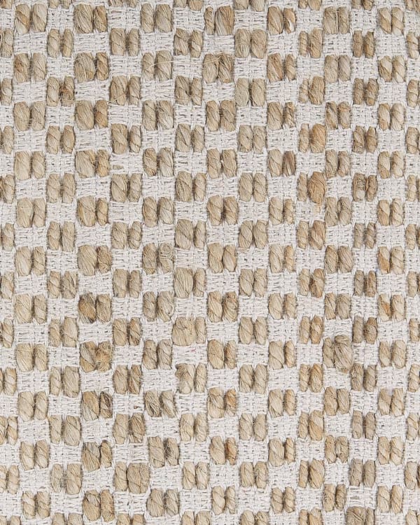 Teppe Beige Jute og Bomull 140 x 200 cm Frynsete Håndvevd Boho Gang Soverom