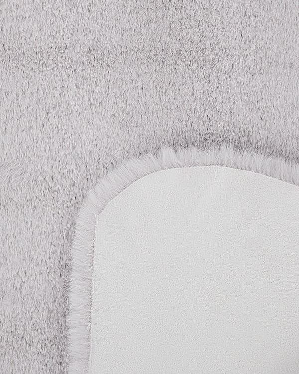 Teppe Grå Imitert Kaninpels Polyester 60 x 90 cm Teppe Stue Soverom Moderne