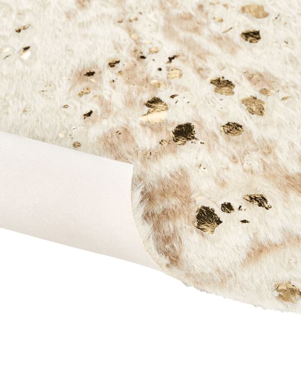 Kunstig skinnteppe Beige Gull imitert kuskinn 150 x 200 cm Moderne Rustikk Teppe