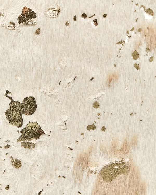 Kunstig skinnteppe Beige Gull imitert kuskinn 150 x 200 cm Moderne Rustikk Teppe
