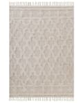 Miniatyrbilde 4 av 6: Bomullsteppe Teppe Beige 160 x 230 cm Quatrefoil Marokkansk Mønster Stue Soverom
