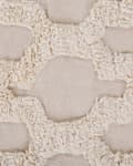 Miniatyrbilde 5 av 6: Bomullsteppe Teppe Beige 160 x 230 cm Quatrefoil Marokkansk Mønster Stue Soverom