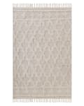 Miniatyrbilde 4 av 6: Bomullsteppe Teppe Beige 140 x 200 cm Quatrefoil Marokkansk Mønster Stue Soverom