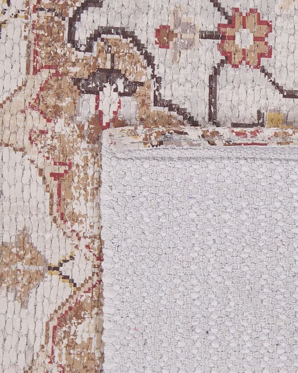 Teppe Brun Beige Polyester 150 x 230 cm Bomull Blomstret Orientalsk Stue