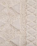 Miniatyrbilde 5 av 6: Bomullsteppe Teppe Beige 160 x 230 cm Geometrisk Mønster Stue Soverom