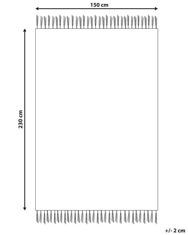 Teppe Flerfarget Bomull Polyester 150 x 230 cm Håndvevd Frynser Orientalsk mønster Stue Soverom
