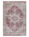 Miniatyrbilde 4 av 6: Teppe Rød Beige Polyester Bomull 140 x 200 cm Håndvevd Orientalsk mønster