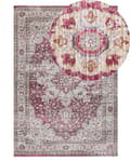 Miniatyrbilde 1 av 6: Teppe Rød Beige Polyester Bomull 140 x 200 cm Håndvevd Orientalsk mønster