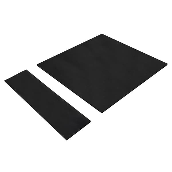 Gummikant sportgolv - 100x25 cm - 20 mm tjockt - Svart