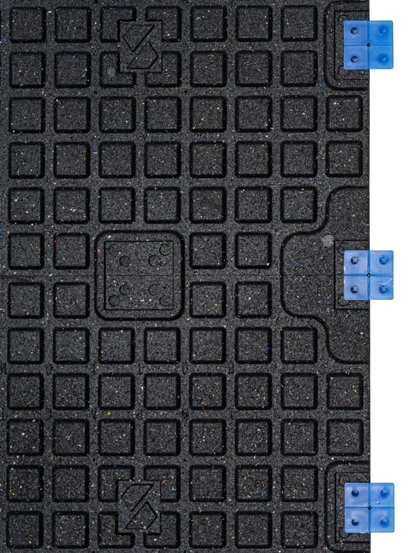 Sportgolvplatta Pure Black - 100x100 cm - 20 mm