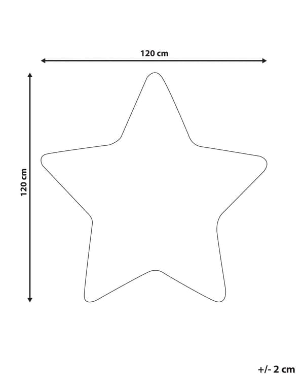 Matta Blå 120 x 120 cm Stjärnform Kort lugg för Barnrum Lekrum