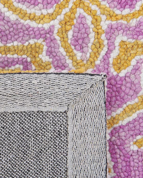 Matto monivärinen 80 x 150 cm villa itämainen kuvio suorakulmio käsin tuftattu boho retro