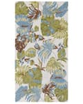 Pikkukuva 4 / 6: Matto monivärinen 80 x 150 cm villa suorakulmio lehtikuvio käsin tuftattu boho perinteinen