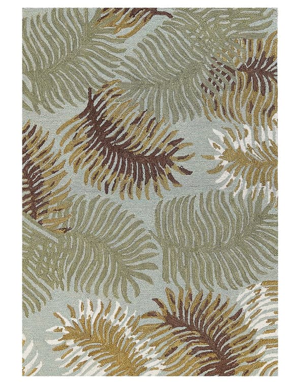 Matto monivärinen 160 x 230 cm villa lehtikuvio suorakulmio käsin tuftattu boho perinteinen