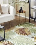 Pikkukuva 2 / 6: Matto monivärinen 160 x 230 cm villa lehtikuvio suorakulmio käsin tuftattu boho perinteinen