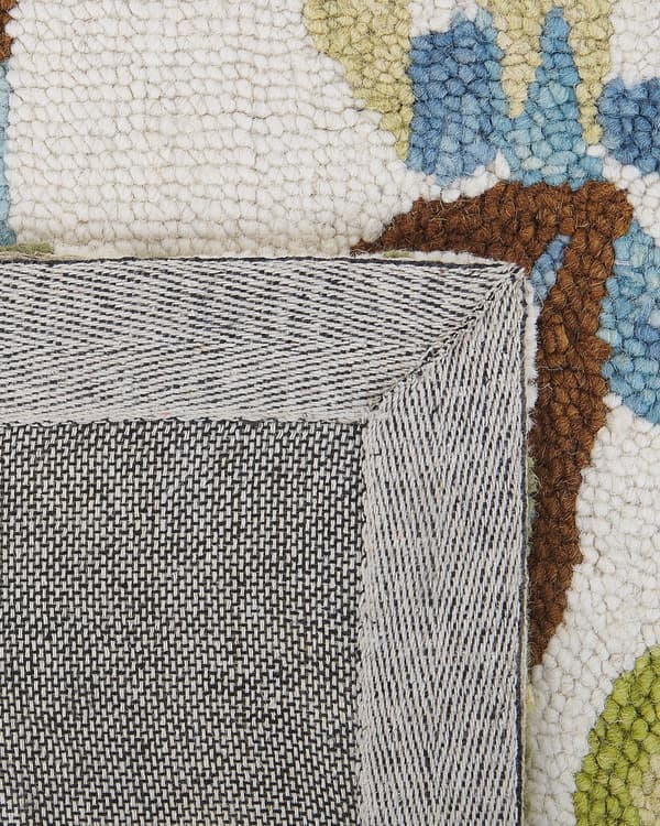Teppe Flerfarget Ull 160 x 230 cm Bladmotiv Dekorativt Innredning Stue Soverom
