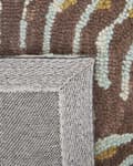 Miniatyrbilde 5 av 6: Teppe Blå Grønn Ull 160 x 230 cm Bladmotiv Dekorativt Innredning Stue Soverom Rustikk Boho