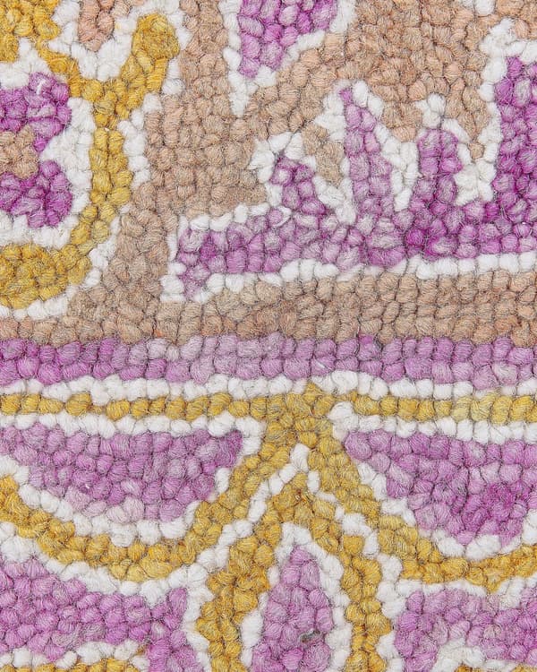Matta Flerfärgad Ull 200 x 200 cm Orientaliskt Mönster Vardagsrum Sovrum