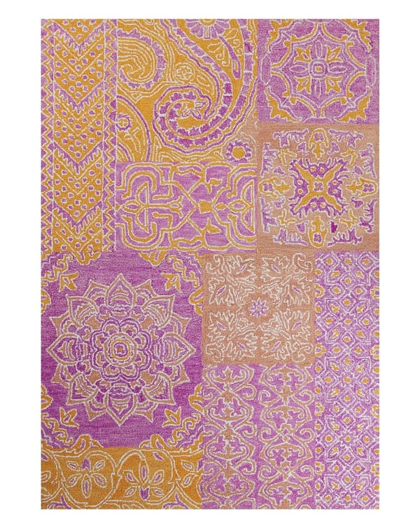 Matta Flerfärgad Ull 140 x 200 cm Orientaliskt Mönster Vardagsrum Sovrum