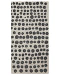 Pikkukuva 4 / 6: Matto beige/musta villa 80 x 150 cm pilkullinen kuvio olohuoneeseen boho-tyyli