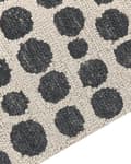 Pikkukuva 5 / 6: Matto beige/musta villa 80 x 150 cm pilkullinen kuvio olohuoneeseen boho-tyyli