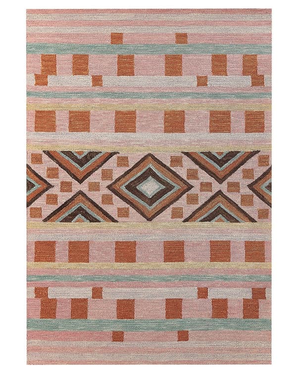 Matto villa monivärinen 160 x 230 cm geometrisella kuvioinnilla boho-tyyli
