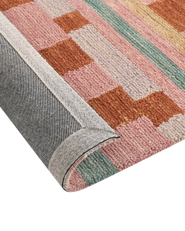 Matto villa monivärinen 160 x 230 cm geometrisella kuvioinnilla boho-tyyli