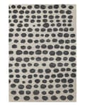 Pikkukuva 4 / 6: Matto beige/musta villa 140 x 200 cm pilkullinen kuvio olohuoneeseen boho-tyyli