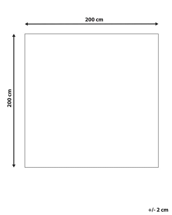 Matto monivärinen villa 200 x 200 cm geometrisilla kuvioilla boho-tyyli