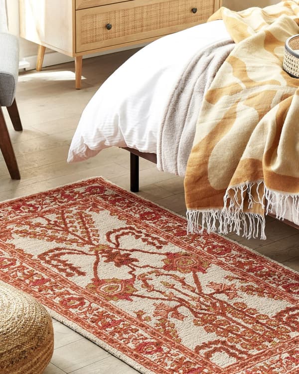 Matto oranssi/beige villa 80 x 150 cm itämainen koristeellinen boho-tyyli