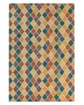 Pikkukuva 4 / 6: Matto monivärinen villa 140 x 200 cm geometrinen salmiakkikuvio moderni tyyli