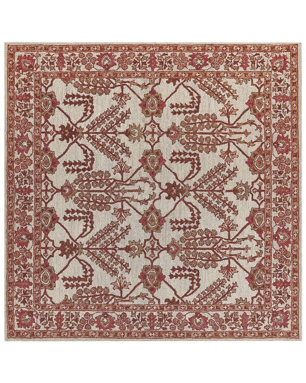 Matto oranssi/beige villa 200 x 200 cm itämainen koristeellinen boho-tyyli