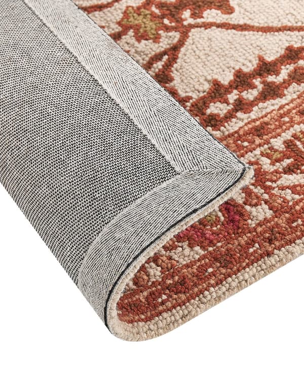 Matto oranssi/beige villa 200 x 200 cm itämainen koristeellinen boho-tyyli