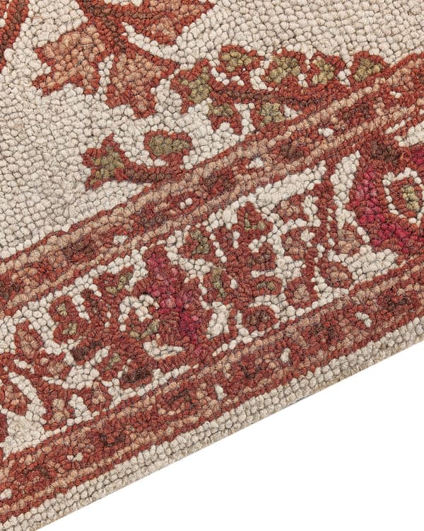 Matto oranssi/beige villa 200 x 200 cm itämainen koristeellinen boho-tyyli