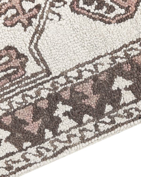 Gulvteppe Flerfarget Ull 80 x 150 cm Håndtuftet Geometrisk Orientalsk Mønster Boho Stue Soverom