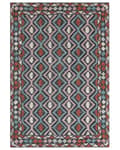Miniatyrbilde 4 av 6: Teppe Flerfarget Ull 160 x 230 cm Orientalsk mønster Håndtuftet Boho Innredning Stue Soverom