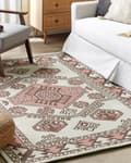 Miniatyrbilde 2 av 6: Gulvteppe Flerfarget Ull 140 x 200 cm Håndtuftet Geometrisk Orientalsk Mønster Boho Stue Soverom